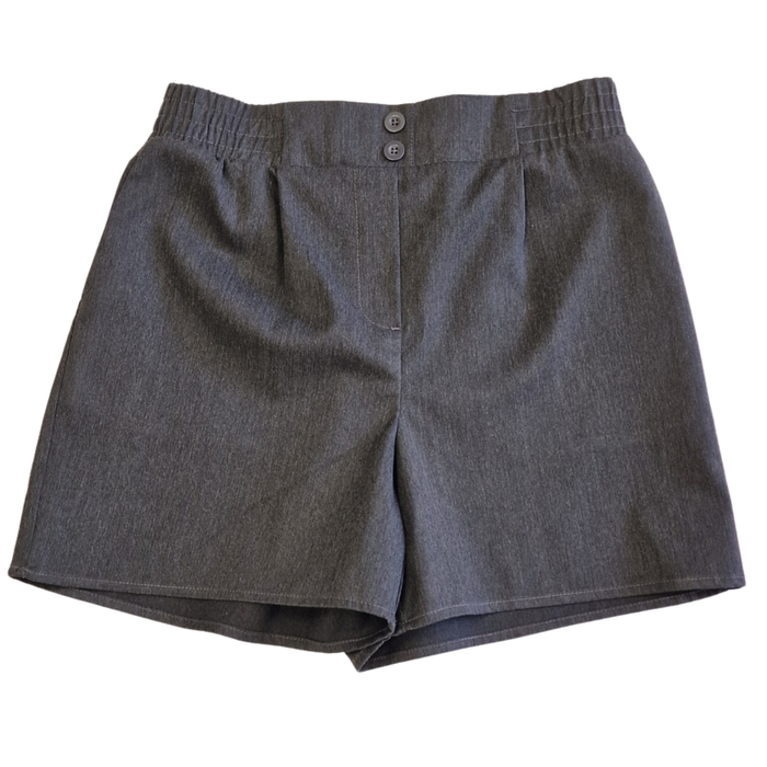 Girls Grey Uniform Shorts – Elasticated Waist – Age 13–14 Years