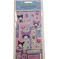 KUROMI Puff Stickers sheet- cute 3D Sanrio character stickers for journals, crafts, and school supplies stationery