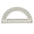 Clear 180° Protractor – Maths Geometry Tool – School Stationery Essential