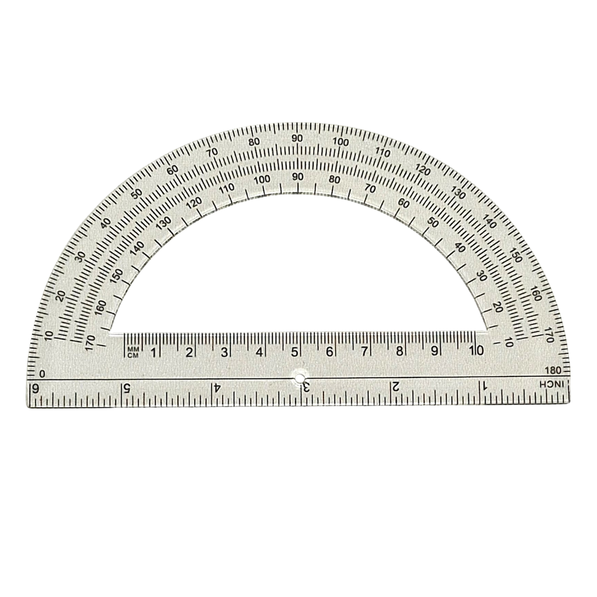 Clear 180° Protractor – Maths Geometry Tool – School Stationery Essential