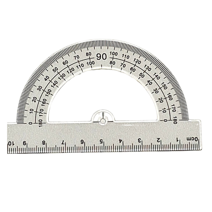 Small Clear 180° School Protractor