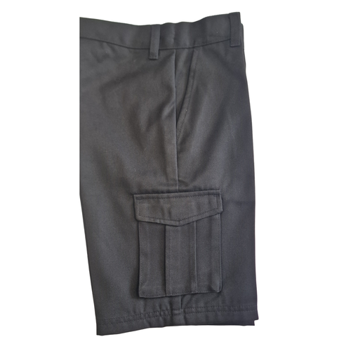 Boys Black Combat-Style Shorts – Utility Pockets – Age 10–11 Years