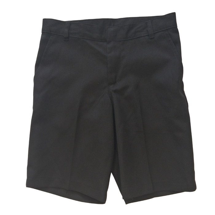 Boys Black Uniform Shorts – Adjustable Waist – Age 8–9 Years