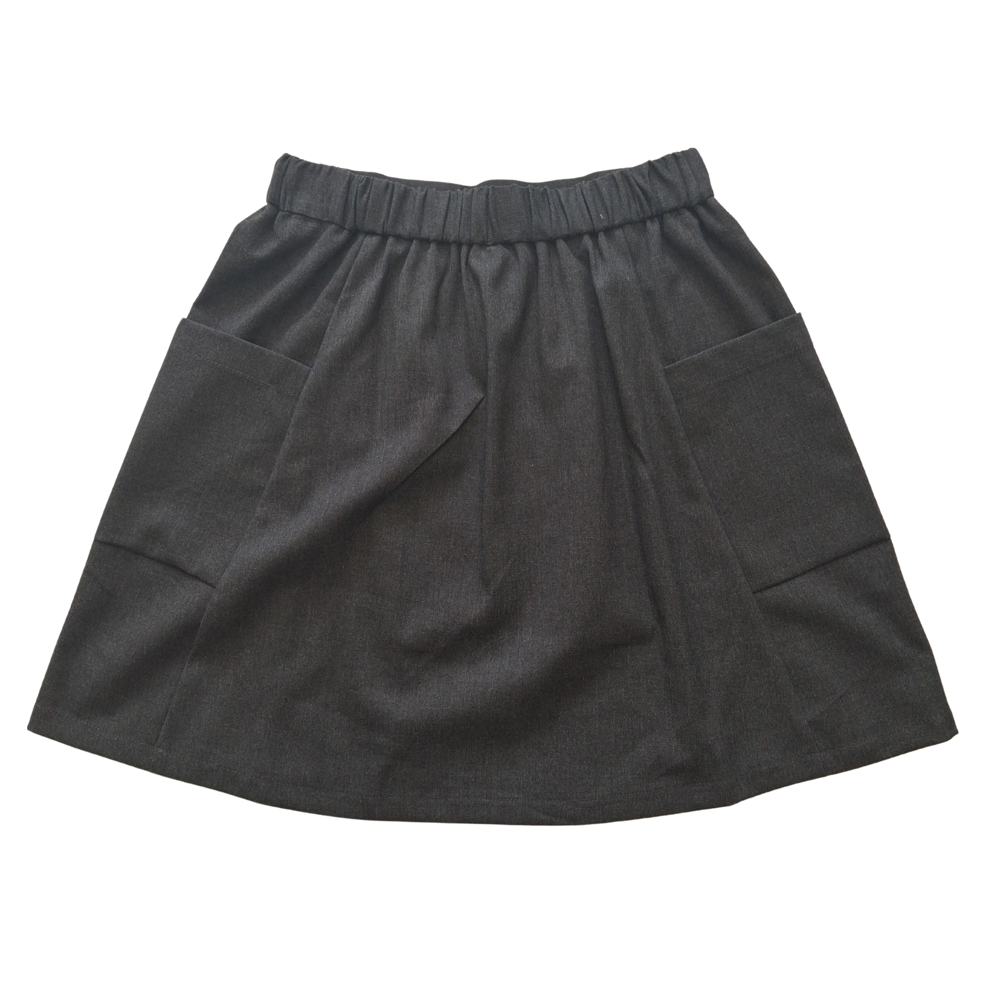Girls Grey Uniform Skirt – Button Front (decoration only) – Smart School Style – Age 8–9 Years