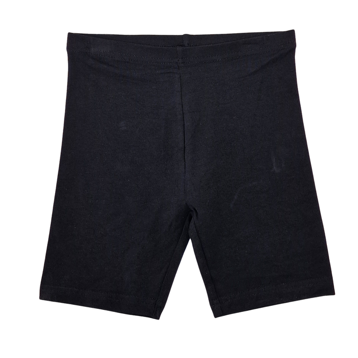 Girls Black Cycling Shorts – Thin Waistband – Age 7–8 Years