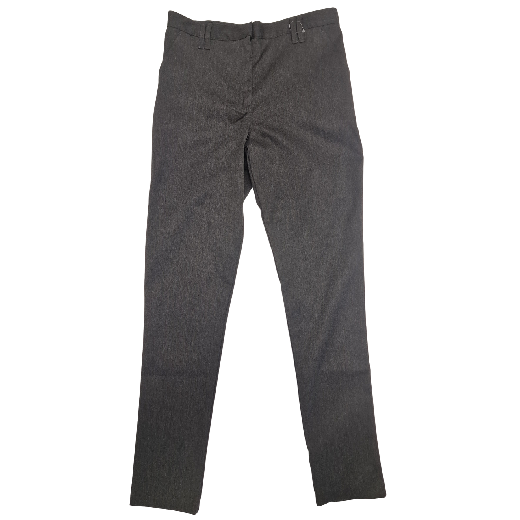 Girls Dark Grey Slim-Leg School Trousers