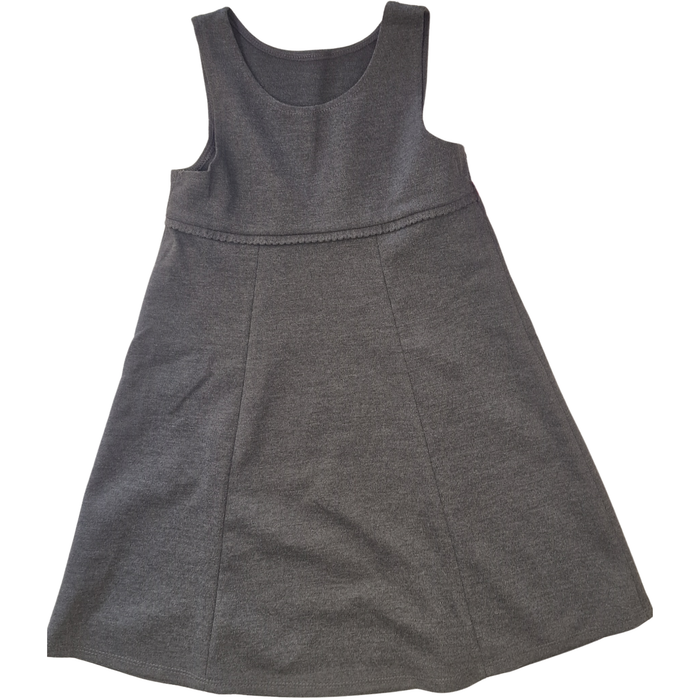 Girls Grey Sleeveless Dress – Classic A-Line – Age 3–4 Years