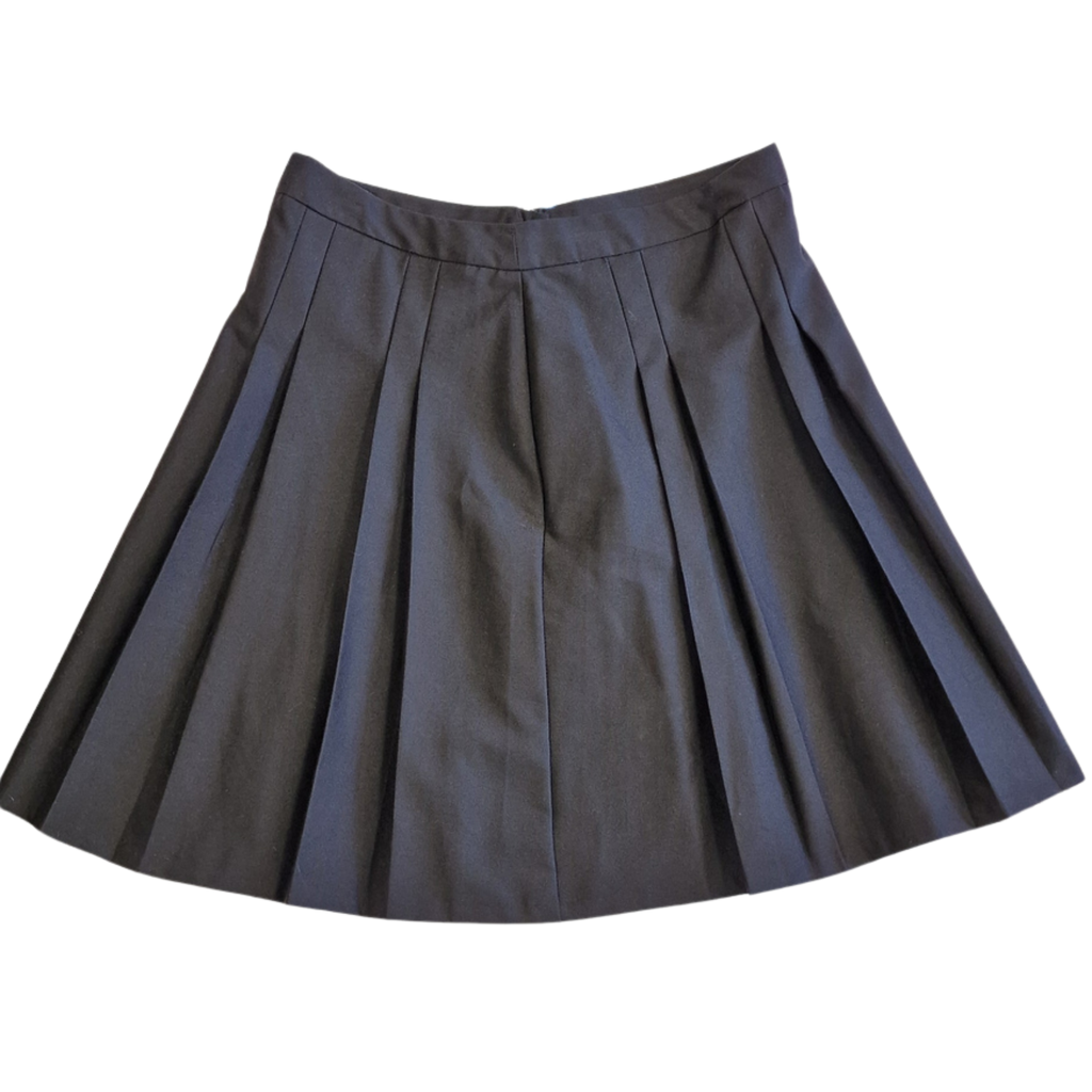 Girls Black Uniform Skirt – Adjustable Waist – Pleated School Style – Age 14 Years