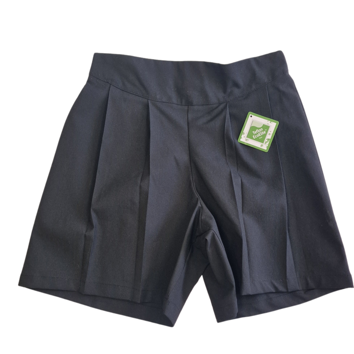 Girls Black Pleated Shorts – Smart Style – Age 11–12 Years