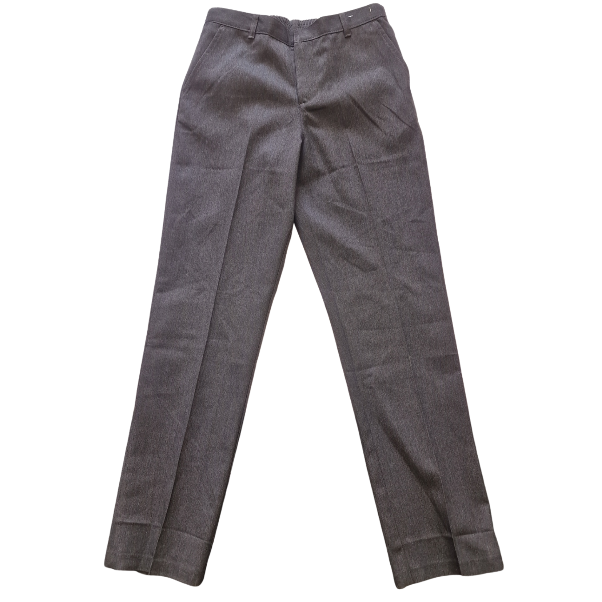 Boys Dark Grey Uniform Trousers – 3 Button hole adjustable Waist – Regular Leg-Smart School Style