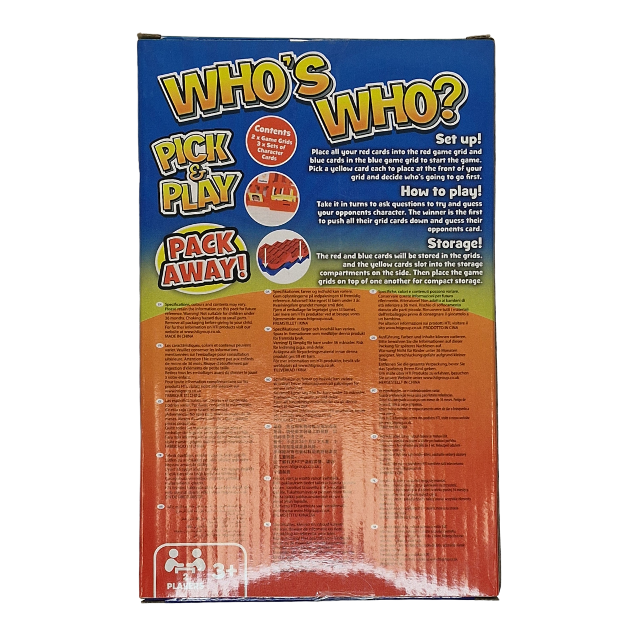 Who’s Who Guessing Game – Kids Family Board Game – HTI Pack Away Set – Toy Ages 3+